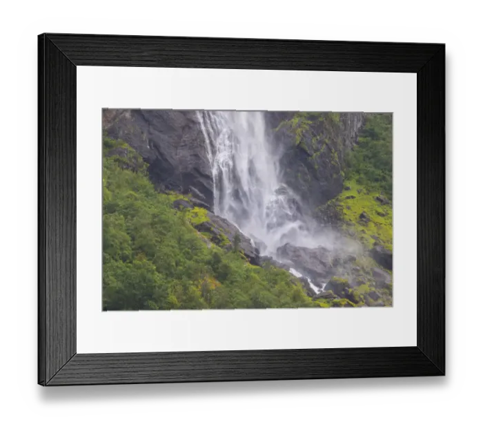 Framed Print : Waterfall, on the Flamm Railway Framed Print : Waterfall, on the Flamm Railway