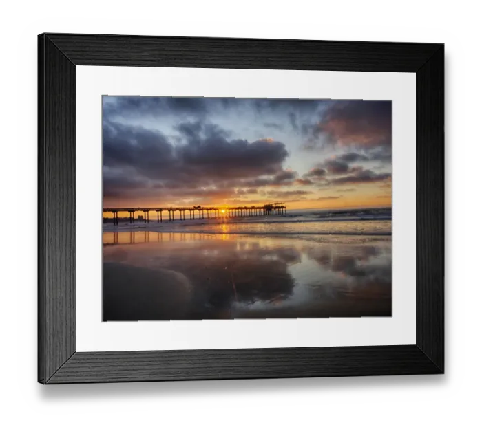 Framed Print : USA, California, San Diego, La Jolla. Scripps Institution of Oceanography Pier with Framed Print : USA, California, San Diego, La Jolla. Scripps Institution of Oceanography Pier with