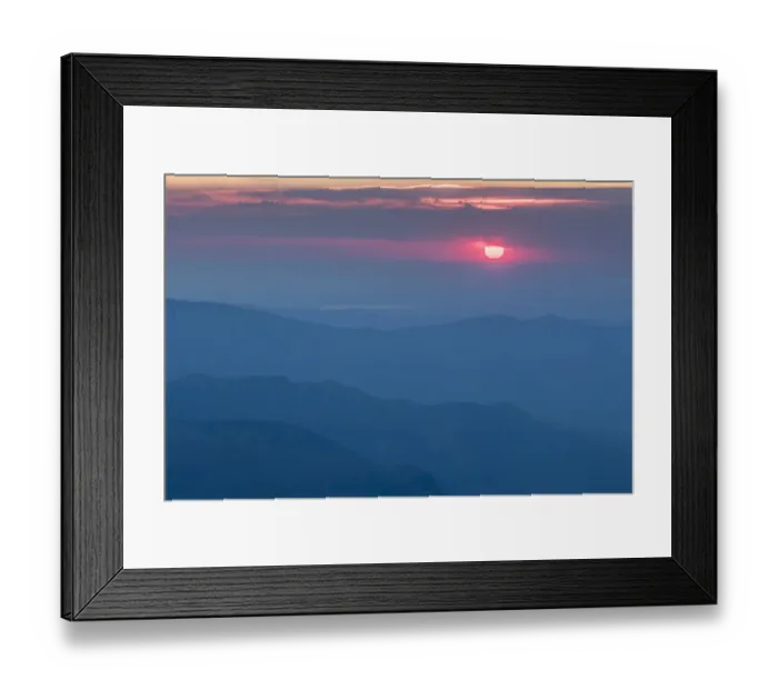 Framed Print : USA, Colorado, Mt. Evans. Smoky sunrise. Credit as: Cathy and Gordon Illg  /  Jaynes