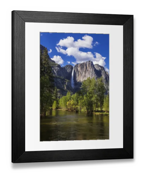 Framed Print : Yosemite Falls above the Merced River, Yosemite National Park, California, USA Framed Print : Yosemite Falls above the Merced River, Yosemite National Park, California, USA