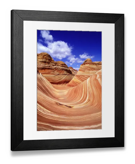 Framed Print : The Wave, Coyote Buttes, Paria-Vermilion Cliffs Wilderness, Arizona, USA