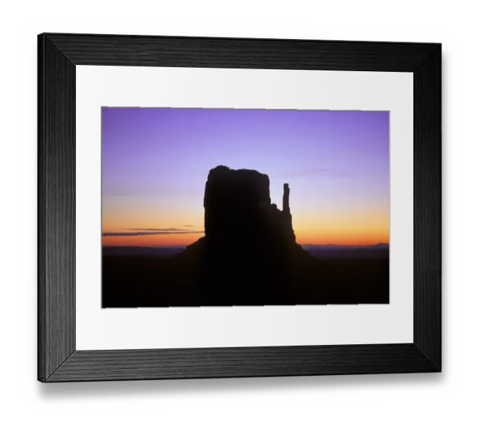 Framed Print : Mitten Butte silhouetted against dawn sky, Monument Valley Navajo Tribal Park, Arizona, USA Framed Print : Mitten Butte silhouetted against dawn sky, Monument Valley Navajo Tribal Park, Arizona, USA