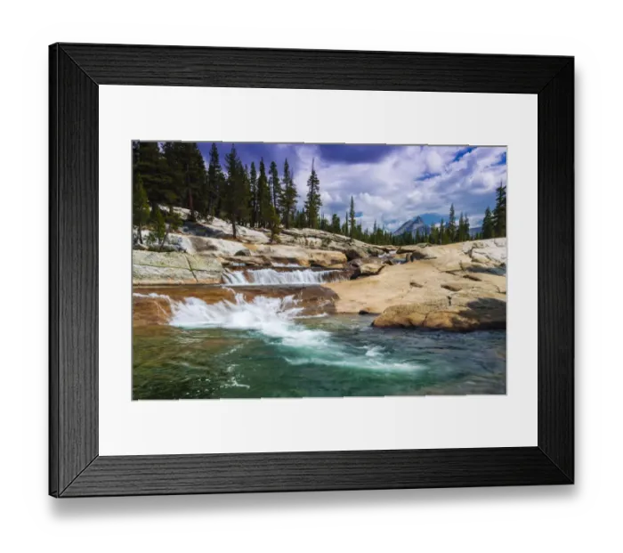 Framed Print : Cascade on the Tuolumne River under Unicorn Peak, Tuolumne Meadows, Yosemite National Park Framed Print : Cascade on the Tuolumne River under Unicorn Peak, Tuolumne Meadows, Yosemite National Park