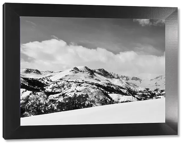Banner and Ritter Peaks in winter, Ansel Adams Wilderness, Sierra Nevada Mountains