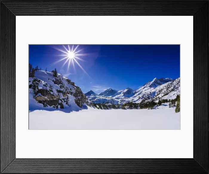 Framed Print : Long Lake and Sierra Peaks in winter, John Muir Wilderness, Sierra Nevada Mountains Framed Print : Long Lake and Sierra Peaks in winter, John Muir Wilderness, Sierra Nevada Mountains