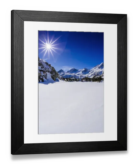 Framed Print : Long Lake and Sierra Peaks in winter, John Muir Wilderness, Sierra Nevada Mountains Framed Print : Long Lake and Sierra Peaks in winter, John Muir Wilderness, Sierra Nevada Mountains