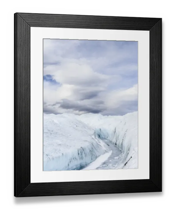 Framed Print : Landscape on the Greenland Ice Sheet near Kangerlussuaq. Greenland, Denmark
