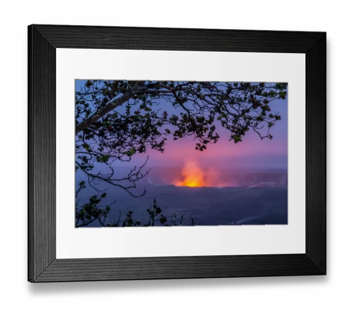 Framed Print : USA, Hawaii. Halema uma u Crater in Kilauea Caldera at night Framed Print : USA, Hawaii. Halema uma u Crater in Kilauea Caldera at night