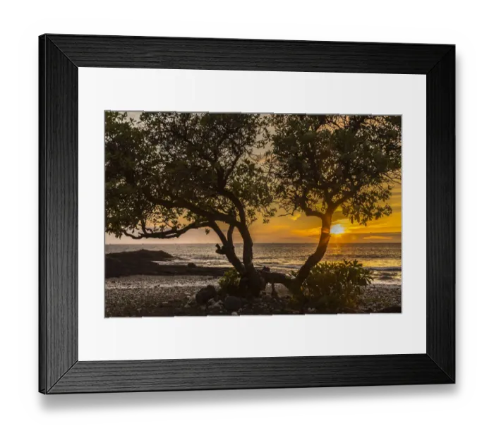 Framed Print : USA, Hawaii, Wawaloli Beach Park. Ocean beach at sunset Framed Print : USA, Hawaii, Wawaloli Beach Park. Ocean beach at sunset