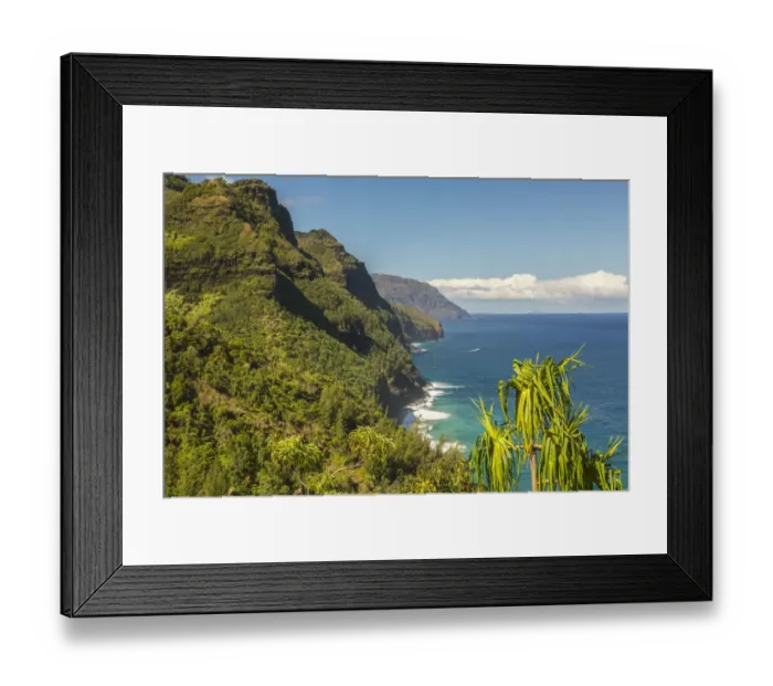 Framed Print : USA, Kauai, Na Pali Coast. Coastline and ocean landscape Framed Print : USA, Kauai, Na Pali Coast. Coastline and ocean landscape