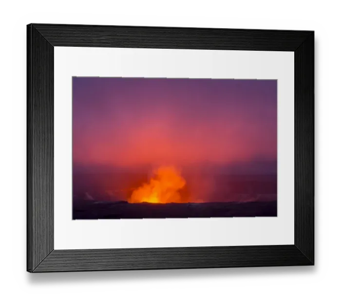 Framed Print : USA, Hawaii. Halemaumau Crater in Kilauea Caldera at night Framed Print : USA, Hawaii. Halemaumau Crater in Kilauea Caldera at night