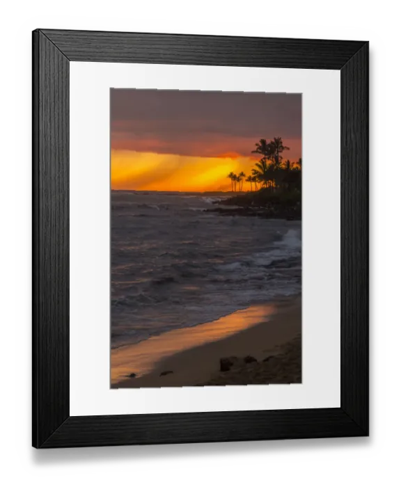 Framed Print : USA, Hawaii, Kauai. Lawai Beach at sunset Framed Print : USA, Hawaii, Kauai. Lawai Beach at sunset