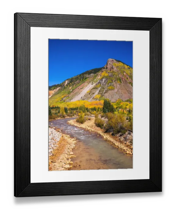 Framed Print : Fall color along Mineral Creek under Red Mountain Pass, San Juan National Forest Framed Print : Fall color along Mineral Creek under Red Mountain Pass, San Juan National Forest