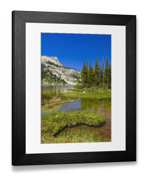 Framed Print : Elizabeth Lake under Unicorn Peak, Tuolumne Meadows, Yosemite National Park, California, USA