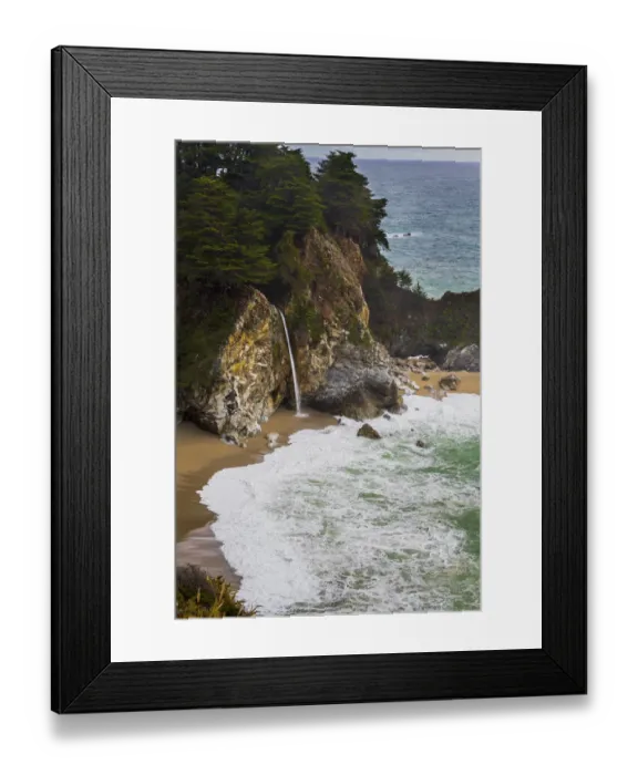 Framed Print : MacWay Falls in winter at Julia Pfeiffer Park, Big Sur Framed Print : MacWay Falls in winter at Julia Pfeiffer Park, Big Sur