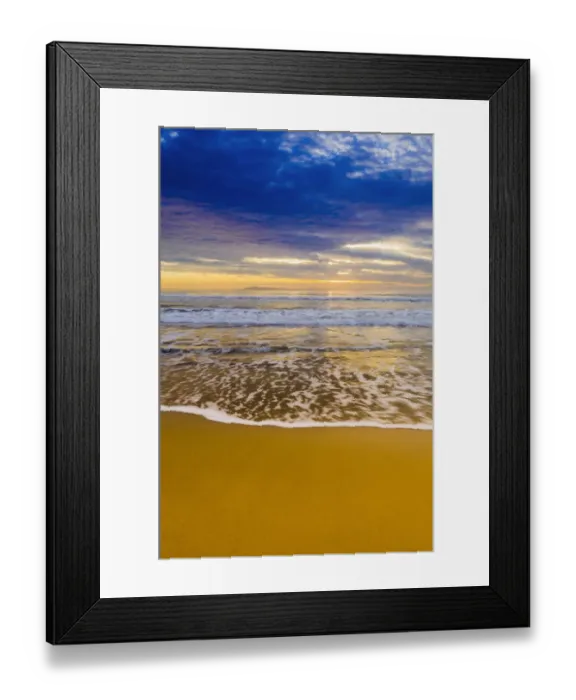 Framed Print : Sunset over the Channel Islands from San Buenaventura State Beach, Ventura, California, USA