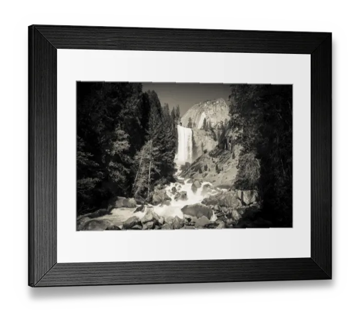 Framed Print : Vernal Falls and hikers on the Mist Trail, Yosemite National Park, California, USA Framed Print : Vernal Falls and hikers on the Mist Trail, Yosemite National Park, California, USA