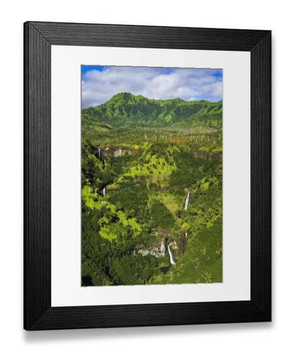Framed Print : Kahili Falls, Hanapepe Valley, Kauai, Hawaii, USA Framed Print : Kahili Falls, Hanapepe Valley, Kauai, Hawaii, USA