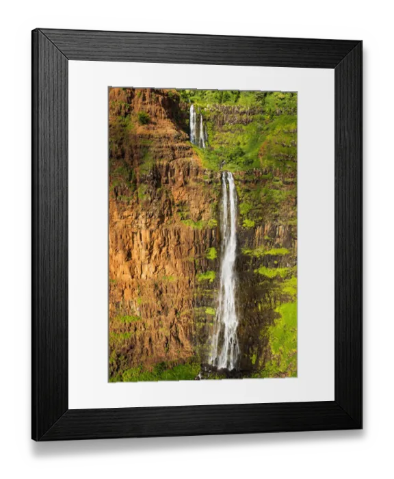 Framed Print : Waipoo Falls, Waimea Canyon State Park, Kauai, Hawaii, USA