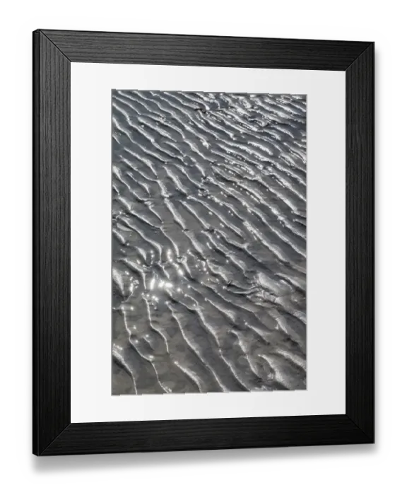 Framed Print : Ripples in the sand, Beach at Honeymoon Island State Park, Dunedin, Florida, USA