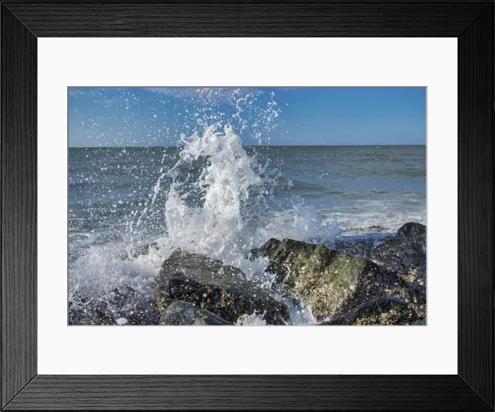 Framed Print : Waves crashing on rocks, Honeymoon Island State Park, Dunedin, Florida, USA Framed Print : Waves crashing on rocks, Honeymoon Island State Park, Dunedin, Florida, USA