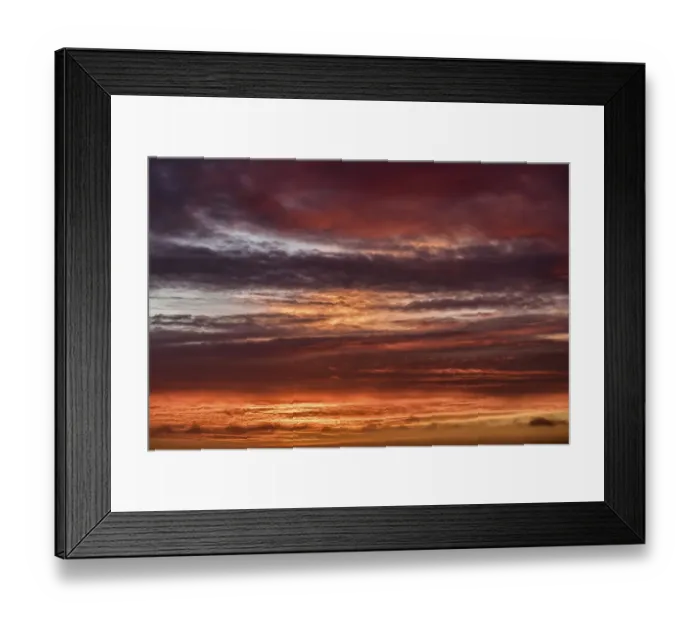 Framed Print : Colorful sunset, New Smyrna Beach, Florida, USA