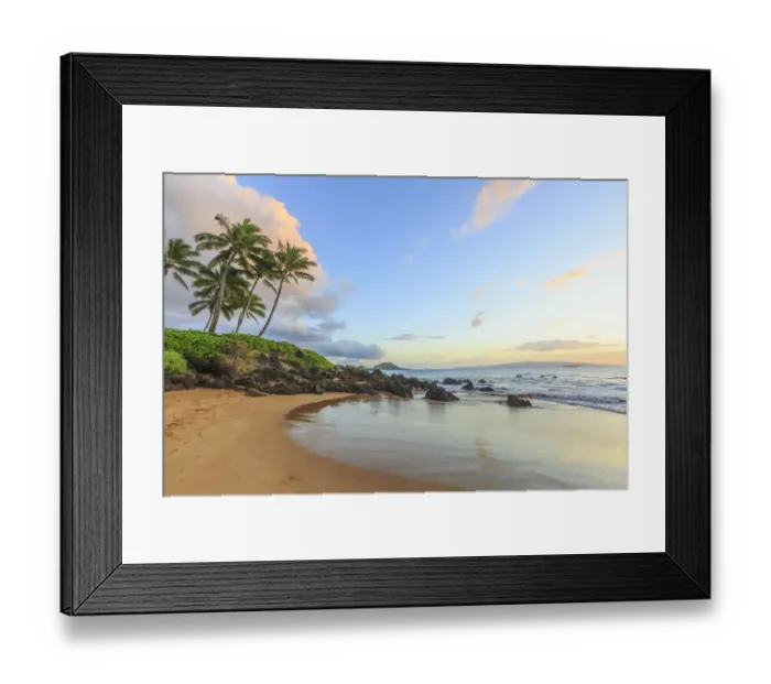 Framed Print : Sunset at beach near Wailea, Maui, Hawaii, USA Framed Print : Sunset at beach near Wailea, Maui, Hawaii, USA