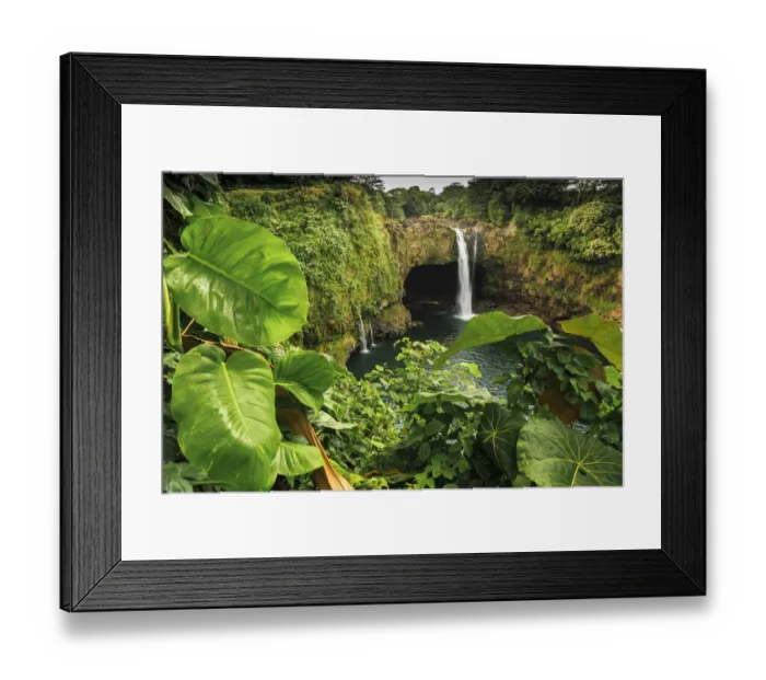 Framed Print : Rainbow Falls (80 ft drop), Wailuku River State Park Hilo, Big Island, Hawaii, USA