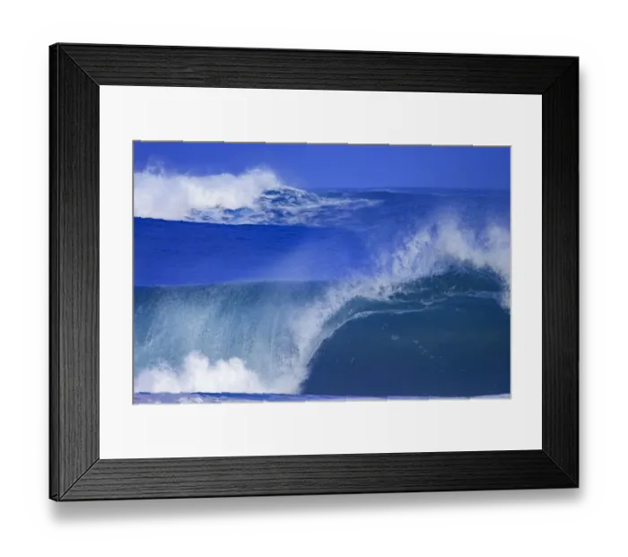 Framed Print : Storm waves, North Shore, Oahu, Hawaii