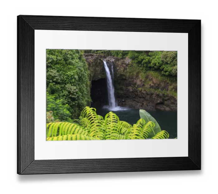 Framed Print : Rainbow Falls (80 ft drop), Wailuku River State Park Hilo, Big Island, Hawaii, USA