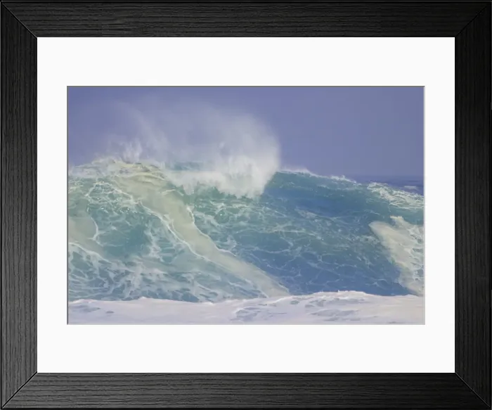 Framed Print : Storm waves, North Shore, Oahu, Hawaii