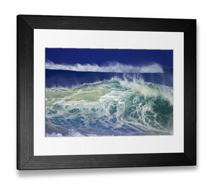 Framed Print : Storm waves, North Shore, Oahu, Hawaii