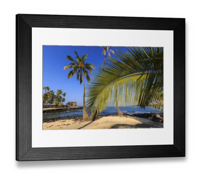 Framed Print : Place of Refuge, Pu uhonua o Honaunau National Historical Park, Captain Cook
