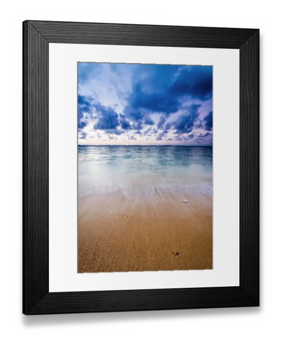 Framed Print : Evening light over the Pacific from Tunnels Beach, Kauai, Hawaii, USA