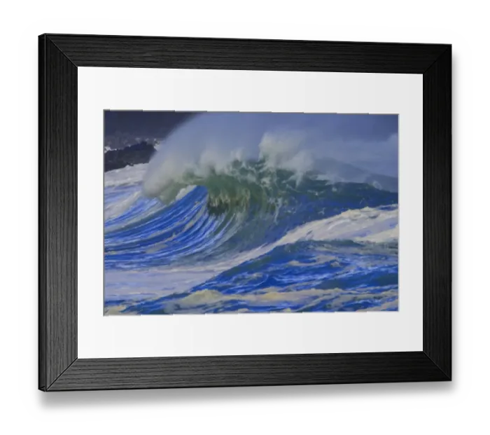 Framed Print : Storm waves, North Shore, Oahu, Hawaii