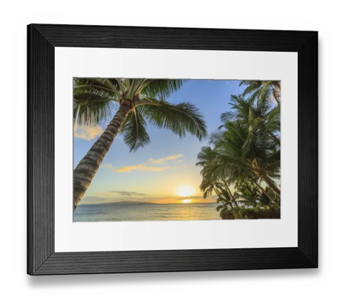 Framed Print : Sunset at beach near Wailea, Maui, Hawaii, USA Framed Print : Sunset at beach near Wailea, Maui, Hawaii, USA
