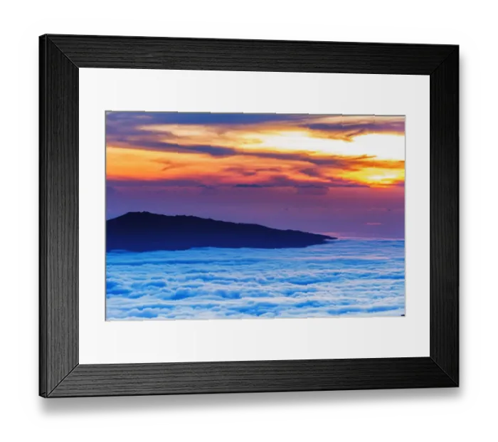 Framed Print : Hualalai Volcano from the summit of Mauna Kea at sunset, Big Island, Hawaii, USA Framed Print : Hualalai Volcano from the summit of Mauna Kea at sunset, Big Island, Hawaii, USA