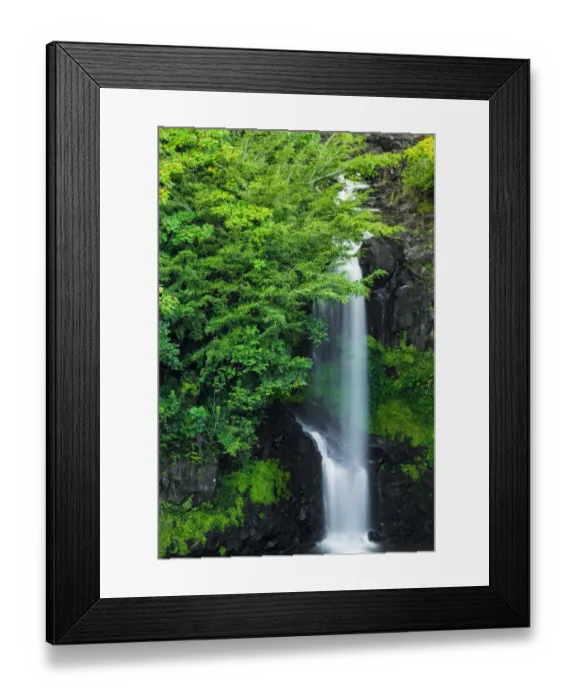 Framed Print : Waterfall on the Hamakua Coast, Big Island, Hawaii, USA