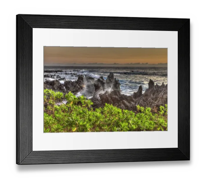 Framed Print : Sunrise at Laupahoehoe Beach Park, Hamakua Coast, Big Island, Hawaii Framed Print : Sunrise at Laupahoehoe Beach Park, Hamakua Coast, Big Island, Hawaii