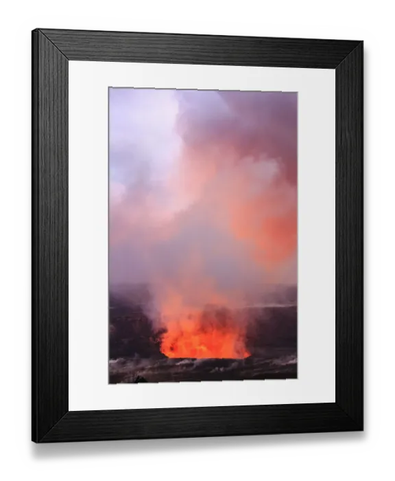 Framed Print : Kilauea Overlook near Jagger Museum, viewing one of the worlds most active volcanoes
