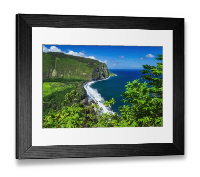 Framed Print : Waipio Valley, Hamakua Coast, The Big Island, Hawaii, USA