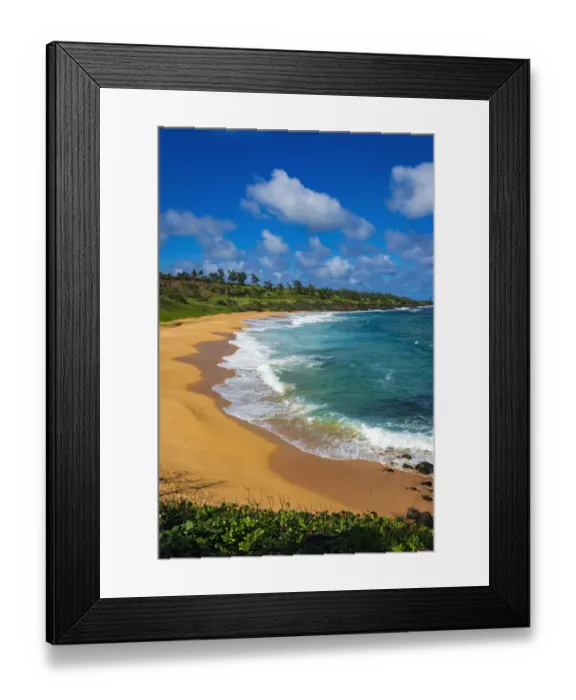 Framed Print : Kuna Bay, Lihue, Kauai, Hawaii, USA Framed Print : Kuna Bay, Lihue, Kauai, Hawaii, USA