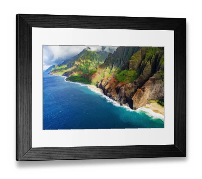 Framed Print : Kalalau Beach on the Na Pali Coast, Coast Wilderness State Park, Kauai, Hawaii, USA Framed Print : Kalalau Beach on the Na Pali Coast, Coast Wilderness State Park, Kauai, Hawaii, USA