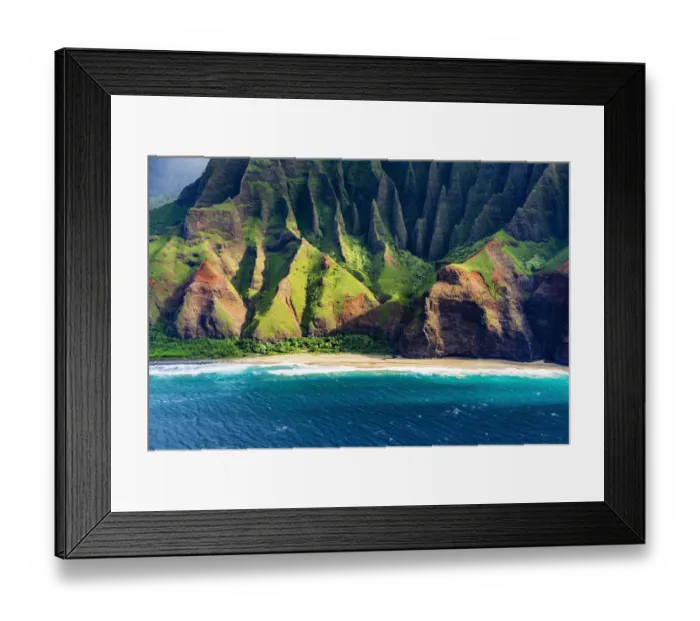 Framed Print : Kalalau Beach on the Na Pali Coast, Coast Wilderness State Park, Kauai, Hawaii, USA Framed Print : Kalalau Beach on the Na Pali Coast, Coast Wilderness State Park, Kauai, Hawaii, USA