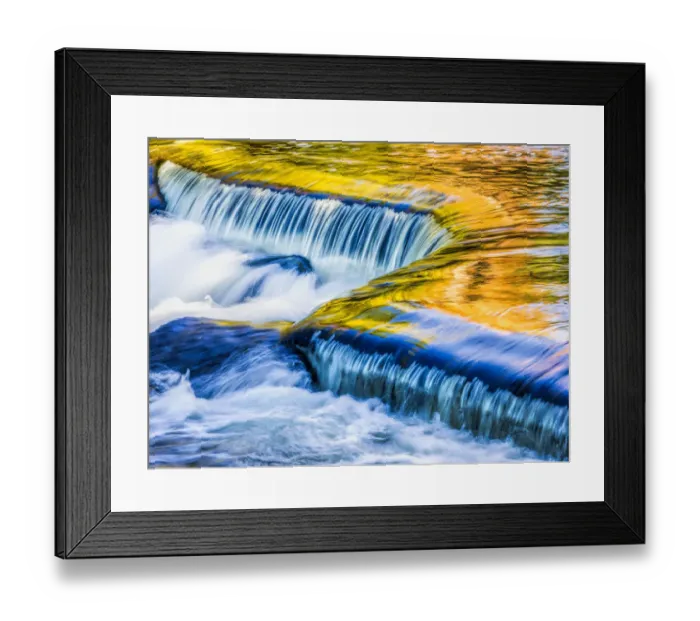 Framed Print : USA, Michigan. Ottawa National Forest, smooth water reflecting fall foliage, Middle Framed Print : USA, Michigan. Ottawa National Forest, smooth water reflecting fall foliage, Middle