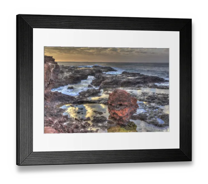 Framed Print : View from beach at Manele Bay of Puu Pehe (Sweetheart Rock) at sunrise, South Shore of Lanai Island Framed Print : View from beach at Manele Bay of Puu Pehe (Sweetheart Rock) at sunrise, South Shore of Lanai Island