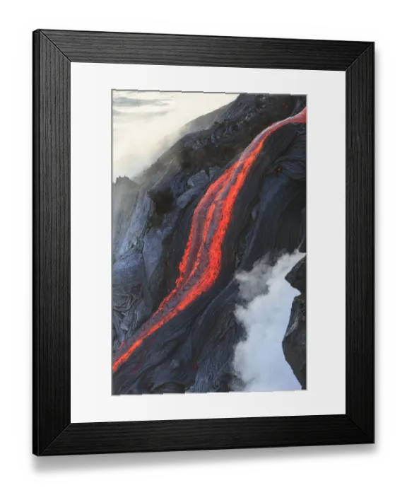 Framed Print : Kilauea lava flow near former town of Kalapana, Big Island, Hawaii, USA Framed Print : Kilauea lava flow near former town of Kalapana, Big Island, Hawaii, USA