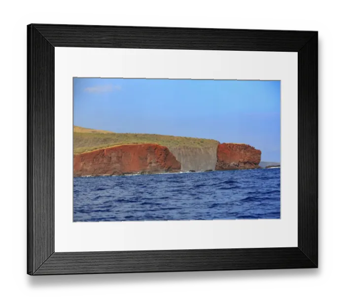 Framed Print : Rugged cliffs and shoreline on the South Shore of Lanai, Kaunoe U, Hawaii, USA Framed Print : Rugged cliffs and shoreline on the South Shore of Lanai, Kaunoe U, Hawaii, USA