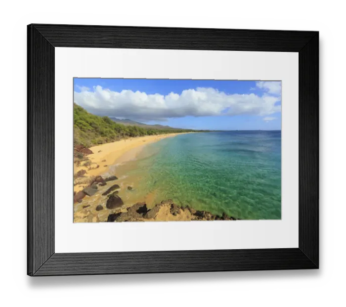 Framed Print : Big Beach Park, Makena Area, Maui, Hawaii, USA
