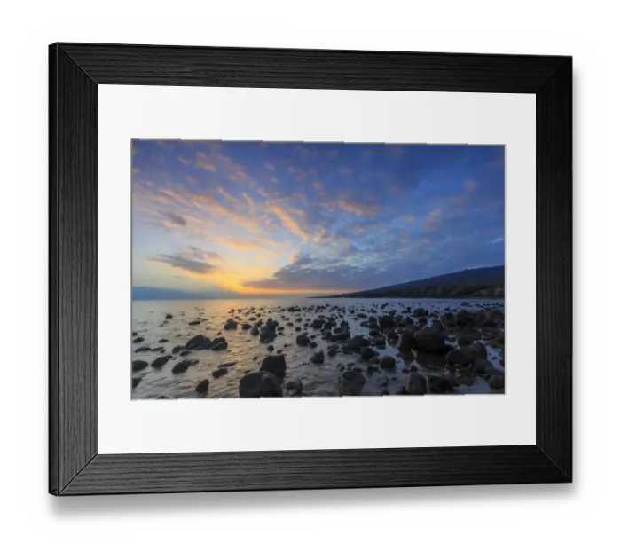 Framed Print : Rocky Shore near Kaleahi at sunrise, North Shore, Lanai Island, Hawaii Framed Print : Rocky Shore near Kaleahi at sunrise, North Shore, Lanai Island, Hawaii